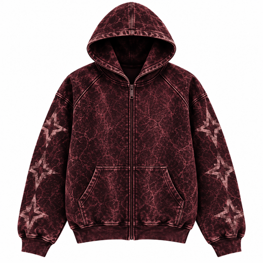 STARWASH Zip Up - Scarlet